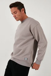 Buratti Sweatshirt Regular Fit Grau/Hellgrau/Khaki/Braun/Beige