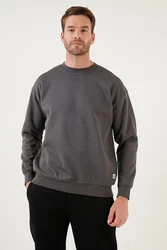 Buratti Sweatshirt Regular Fit Dunkelgrau/Grau