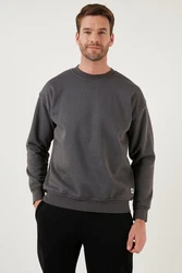 Buratti Sweatshirt Regular Fit Dunkelgrau/Grau