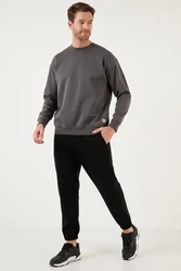Buratti Sweatshirt Regular Fit Dunkelgrau/Grau