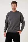 Buratti Sweatshirt Regular Fit Dunkelgrau/Grau