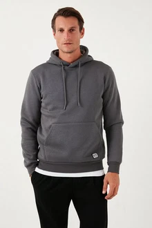 Buratti Sweatshirt Regular Fit Dunkelgrau/Hellgrau/Grau