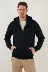Buratti Sweatshirt Regular Fit Dunkelblau/Schwarz/Hellblau