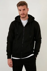 Buratti Sweatshirt Regular Fit Schwarz/Hellblau