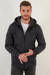 Buratti Sweatshirt Regular Fit Dunkelgrau/Schwarz