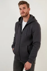 Buratti Sweatshirt Regular Fit Dunkelgrau/Schwarz