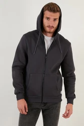 Buratti Sweatshirt Regular Fit Dunkelgrau/Schwarz