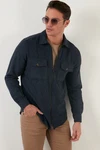 Buratti Langarmhemd Slim Fit Hellblau/Dunkelblau/Grau