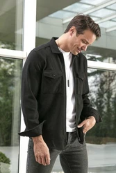 Buratti Langarmhemd Slim Fit Schwarz