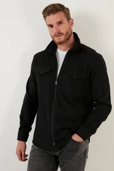 Buratti Langarmhemd Slim Fit Schwarz