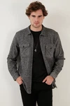 Buratti Langarmhemd Slim Fit Hellgrau/Dunkelgrau/Grau