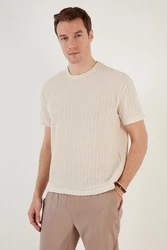 Buratti Langarmhemd Regular Fit Khaki/Beige/Weiß/Creme