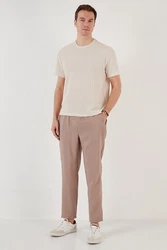 Buratti Langarmhemd Regular Fit Khaki/Beige/Weiß/Creme