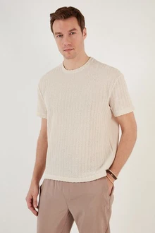 Buratti Langarmhemd Regular Fit Khaki/Beige/Weiß/Creme