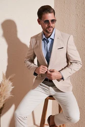Buratti Jackett Regular Fit Beige/Braun/Khaki