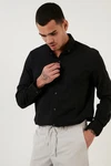 Buratti Langarmhemd Regular Fit Schwarz