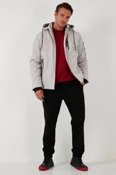Buratti Outdoorjacke Regular Fit Grau/Hellgrau