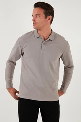 Buratti Sweatshirt Regular Fit Braun/Khaki/Beige/Grau/Hellgrau