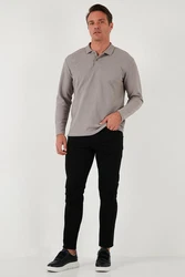 Buratti Sweatshirt Regular Fit Braun/Khaki/Beige/Grau/Hellgrau