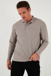 Buratti Sweatshirt Regular Fit Braun/Khaki/Beige/Grau/Hellgrau