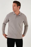 Buratti Sweatshirt Regular Fit Braun/Khaki/Beige/Grau/Hellgrau