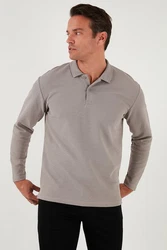 Buratti Sweatshirt Regular Fit Braun/Khaki/Beige/Grau/Hellgrau
