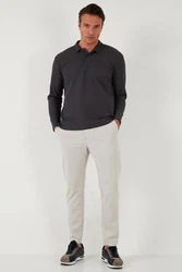 Buratti Sweatshirt Regular Fit Dunkelgrau/Schwarz/Grau