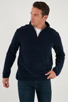 Buratti Fleecepullover Slim Fit Dunkelblau