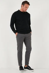 Buratti Sweatshirt Regular Fit Dunkelblau/Schwarz/Hellblau