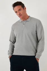 Buratti Sweatshirt Regular Fit Grau/Hellgrau