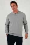 Buratti Sweatshirt Regular Fit Grau/Hellgrau
