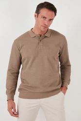 Buratti Sweatshirt Regular Fit Braun/Khaki/Beige