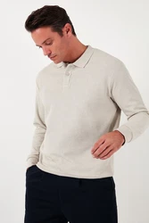 Buratti Sweatshirt Regular Fit Khaki/Beige/Braun