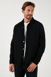 Buratti Langarmhemd Regular Fit Schwarz