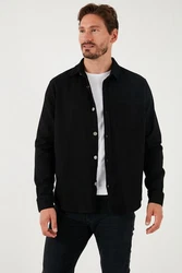 Buratti Langarmhemd Regular Fit Schwarz