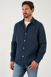 Buratti Langarmhemd Regular Fit Dunkelblau/Blau/Hellblau