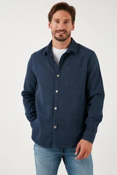 Buratti Langarmhemd Regular Fit Dunkelblau/Blau/Hellblau