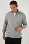 Buratti Sweatshirt Regular Fit Grau/Hellgrau
