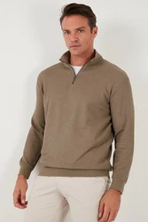 Buratti Sweatshirt Regular Fit Khaki/Braun/Grau/Beige