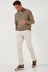 Buratti Sweatshirt Regular Fit Khaki/Braun/Grau/Beige