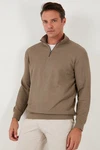 Buratti Sweatshirt Regular Fit Khaki/Braun/Grau/Beige