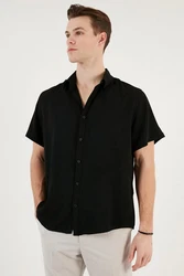 Buratti Langarmhemd Slim Fit Schwarz