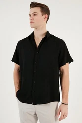 Buratti Langarmhemd Slim Fit Schwarz