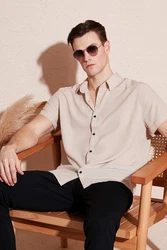 Buratti Langarmhemd Slim Fit Beige/Braun/Khaki