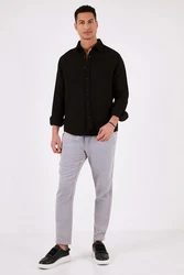 Buratti Langarmhemd Regular Fit Schwarz