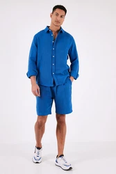 Buratti Langarmhemd Regular Fit Blau/Dunkelblau/Pastell