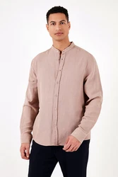 Buratti Langarmhemd Regular Fit (1-tlg) Rosa/Braun/Beige/Lila