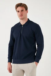 Buratti Sweatshirt Regular Fit Dunkelblau/Blau