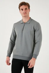 Buratti Sweatshirt Regular Fit Hellgrau/Grau