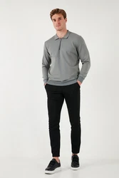 Buratti Sweatshirt Regular Fit Hellgrau/Grau